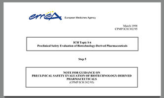 ICH S6 Preclinical Safety Evaluation of Biotechnology-Derived Pharmaceuticals