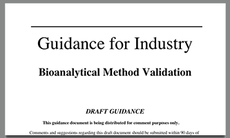 FDA Guideline on validation of bioanalytical methods, May 2001