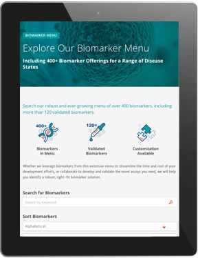 biomarker menu