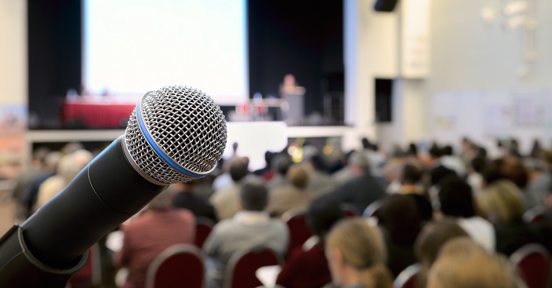 Microphone at a conference