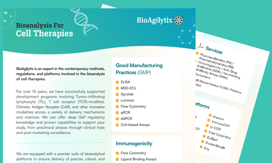 Bioanalysis for Cell Therapies