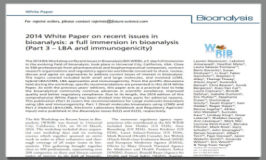 2014 white paper on recent issues in bioanalysis