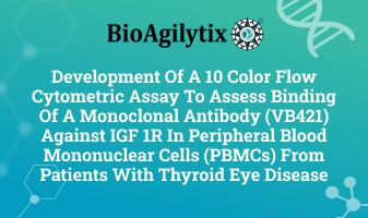 Development of a 10 color flow cytometric assay to assess binding of a monoclonal antibody (VB421) against IGF 1R in Peripheral Blood Mononuclear Cells (PBMCs) from patients with Thyroid Eye Disease
