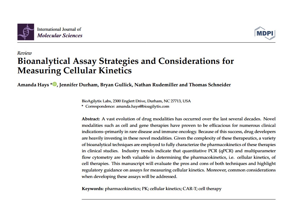 Bioanalytical Assay Strategies And Considerations For Measuring Cellular Kinetics