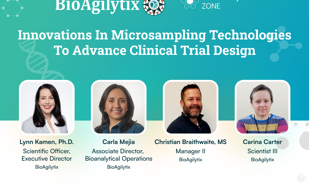 BioAgilytix banner innovations in microsampling technologies to advance clinical trial design