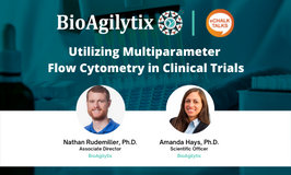 BioAgilytix banner utilizing multiparameter flow cytometry in clinical trials
