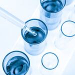 blue test tube liquid