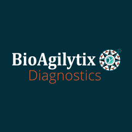 BioAgilytix Diagnostics Logo against a black background