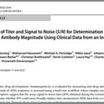 comparison of titer and signal to noise for determination of anti-drug antibody magnitude
