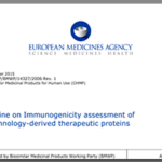 european medicine agency draft of guideline on immunogenicity assessment