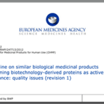 guideline on similar biological medicinal products by european medicine agency