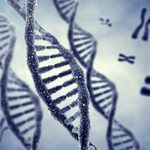 dna strand 3d render