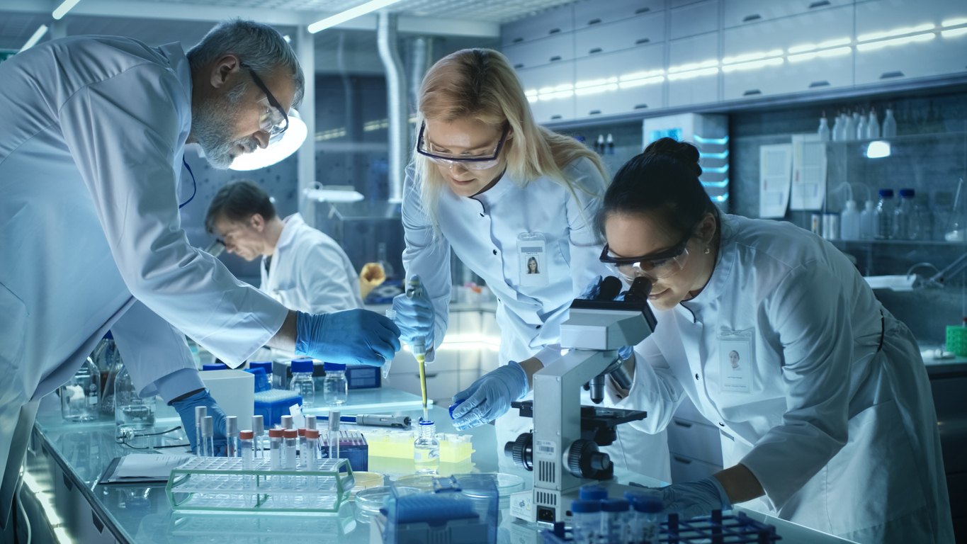 Team of Medical Research Scientists Work on a New Generation Disease Cure